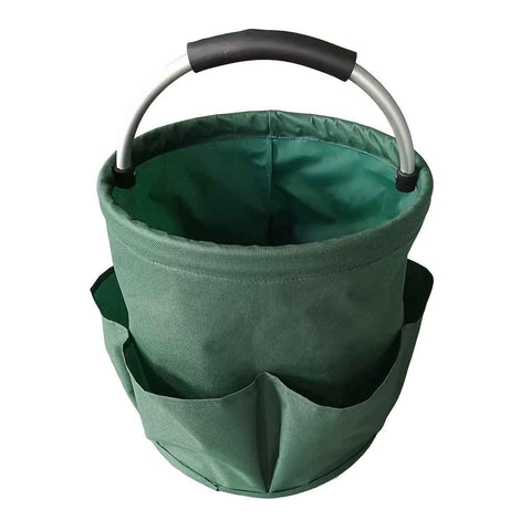 Foldable Carry-All Tote with Handle and Multiple Pockets – Portable Collapsible Laundry Basket for Outdoor Travel, Camping, Picnic, Beach, and Home Organization (DarkGreen) In Australia - Darrahopens
