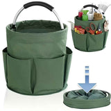 Foldable Carry-All Tote with Handle and Multiple Pockets – Portable Collapsible Laundry Basket for Outdoor Travel, Camping, Picnic, Beach, and Home Organization (DarkGreen) In Australia - Darrahopens