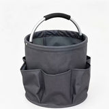 Foldable Carry-All Tote with Handle and Multiple Pockets – Portable Collapsible Laundry Basket for Outdoor Travel, Camping, Picnic, Beach, and Home Organization (DarkGreen)