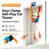 Interactive Door Clip Cat Toy with Bouncy Spring and Replaceable Teaser Tail – Self-Play Entertainer for Solo Cats, Mounts on Doorframes, Tables, or Cat Trees to Spark Hunting Instincts and Burn Off Excess Energy (Orange) In Australia - Darrahopens