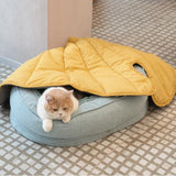 Cozy Leaf-Shaped Pet Mat for Dogs and Cats – Multi-Use Plush Sleeping Pad, Warm Blanket, and Crate Cover for All Seasons, Soft Pillowy Cushion Perfect for Resting, Napping, or Snuggling Anytime (Yellow)