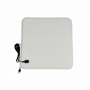 USB-Powered Faux Rabbit Fur Heating Pad for Office, Car, and Outdoor Use – Soft, Portable, and Adjustable Temperature with Timer (Black)