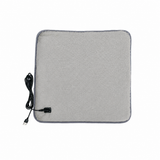 USB-Powered Faux Rabbit Fur Heating Pad for Office, Car, and Outdoor Use – Soft, Portable, and Adjustable Temperature with Timer (Grey) In Australia - Darrahopens