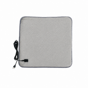USB-Powered Faux Rabbit Fur Heating Pad for Office, Car, and Outdoor Use – Soft, Portable, and Adjustable Temperature with Timer (White)