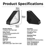 Solar Powered Triangle Step Light with Monocrystalline Silicon Panel, Auto On at Dusk, IP65 Waterproof for Outdoor Stairs, Pathways, Patios, and Garden Steps – Choose Cool White 6000K or Warm Yellow 3000K for Safe Nighttime Illumination (12PCS, Warm White