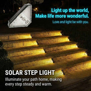 Solar Powered Triangle Step Light with Monocrystalline Silicon Panel, Auto On at Dusk, IP65 Waterproof for Outdoor Stairs, Pathways, Patios, and Garden Steps – Choose Cool White 6000K or Warm Yellow 3000K for Safe Nighttime Illumination (24PCS, Cool White