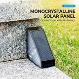 Solar Powered Triangle Step Light with Monocrystalline Silicon Panel, Auto On at Dusk, IP65 Waterproof for Outdoor Stairs, Pathways, Patios, and Garden Steps – Choose Cool White 6000K or Warm Yellow 3000K for Safe Nighttime Illumination (24PCS, Warm White