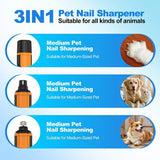 Cordless Electric Pet Nail Grinder with Adjustable 5-Speed Control, Ultra-Quiet Motor, LCD Display, and Dual LED Lights – Safe, Smooth Grooming for Dogs and Cats of All Sizes (2 Diamond Grinding Heads) In Australia - Darrahopens
