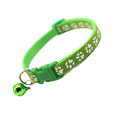 Adjustable Breakaway Cat Collar with Bell for Small Dogs and Kittens, Paw Print Design Safety Buckle, Soft Nylon Pet Collar for Indoor and Outdoor Use (Red) In Australia - Darrahopens