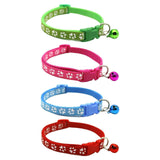 Adjustable Breakaway Cat Collar with Bell for Small Dogs and Kittens, Paw Print Design Safety Buckle, Soft Nylon Pet Collar for Indoor and Outdoor Use (Rose) In Australia - Darrahopens