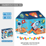 Kids Play Tent Theme House for Indoor Outdoor Fun, Space Princess Ocean Design with Ball Pit, Perfect for Toddlers and Family Camping Adventures as a Creative Holiday Gift (Princess2, Pink) In Australia - Darrahopens
