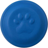 Soft Durable Dog Frisbee for Fetch, Tug, and Water Play – Non-Toxic Rubber Flying Disc with Paw Print Design, Perfect for Outdoor Training, Beach, and Pool Fun with Large, Medium, and Small Breeds (L, Blue) In Australia - Darrahopens