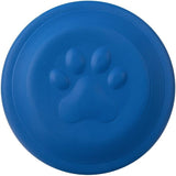 Soft Durable Dog Frisbee for Fetch, Tug, and Water Play – Non-Toxic Rubber Flying Disc with Paw Print Design, Perfect for Outdoor Training, Beach, and Pool Fun with Large, Medium, and Small Breeds (L, Orange)