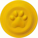 Soft Durable Dog Frisbee for Fetch, Tug, and Water Play – Non-Toxic Rubber Flying Disc with Paw Print Design, Perfect for Outdoor Training, Beach, and Pool Fun with Large, Medium, and Small Breeds (S, Yellow) In Australia - Darrahopens