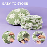 2-in-1 Plush Donut Cat Tunnel Bed, Checkered Pattern Pet Cave with Interactive Hanging Ball, Non-Slip Bottom, Foldable Design for Indoor Cats and Kittens (Purple)