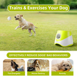 Automatic Dog Tennis Ball Launcher for Indoor & Outdoor Play, Adjustable 3-Speed Thrower with 3 Durable Chew Balls, Rechargeable Fetch Machine for Small, Medium, and Large Dogs (Blue)