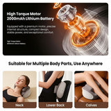 Wireless Neck and Shoulder Kneading Massage Pillow with Ergonomic Contour Design for Home Office and Full Body Relaxation (Taupe)