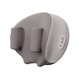 Wireless Neck and Shoulder Kneading Massage Pillow with Ergonomic Contour Design for Home Office and Full Body Relaxation (Taupe)