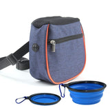 Professional Dog Training Waist Bag with Collapsible Portable Bowl – The Ultimate Hands-Free Walking Companion for Treats, Toys, Waste Bags and Hydration, Designed for Daily Walks and Outdoor Adventures (RoyalBlue Set)