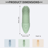 Gentle Silicone Finger Toothbrush for Cats and Dogs – Reusable, Soft 360° Bristle Design for Daily Plaque and Tartar Removal, Comfortable Pet Dental Care at Home (Green)