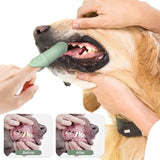 Gentle Silicone Finger Toothbrush for Cats and Dogs – Reusable, Soft 360° Bristle Design for Daily Plaque and Tartar Removal, Comfortable Pet Dental Care at Home (Green)