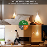 Adorable bunny-shaped motion sensor wall light with magnetic mounting, flicker-free LED, and three color temperatures—perfect for bedrooms, hallways, and staircases to create a warm, hands-free glow at night. (Blush, 2PCS)