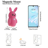 Adorable bunny-shaped motion sensor wall light with magnetic mounting, flicker-free LED, and three color temperatures—perfect for bedrooms, hallways, and staircases to create a warm, hands-free glow at night. (Blush, 2PCS)