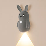 Adorable bunny-shaped motion sensor wall light with magnetic mounting, flicker-free LED, and three color temperatures—perfect for bedrooms, hallways, and staircases to create a warm, hands-free glow at night. (Blush, 3PCS)