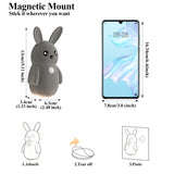 Adorable bunny-shaped motion sensor wall light with magnetic mounting, flicker-free LED, and three color temperatures—perfect for bedrooms, hallways, and staircases to create a warm, hands-free glow at night. (Pink, 2PCS)