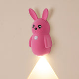 Adorable bunny-shaped motion sensor wall light with magnetic mounting, flicker-free LED, and three color temperatures—perfect for bedrooms, hallways, and staircases to create a warm, hands-free glow at night. (Pink, 3PCS) In Australia - Darrahopens
