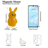 Adorable bunny-shaped motion sensor wall light with magnetic mounting, flicker-free LED, and three color temperatures—perfect for bedrooms, hallways, and staircases to create a warm, hands-free glow at night. (Yellow, 1PCS) In Australia - Darrahopens