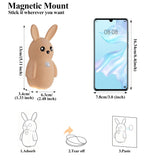 Adorable bunny-shaped motion sensor wall light with magnetic mounting, flicker-free LED, and three color temperatures—perfect for bedrooms, hallways, and staircases to create a warm, hands-free glow at night. (Yellow, 1PCS)