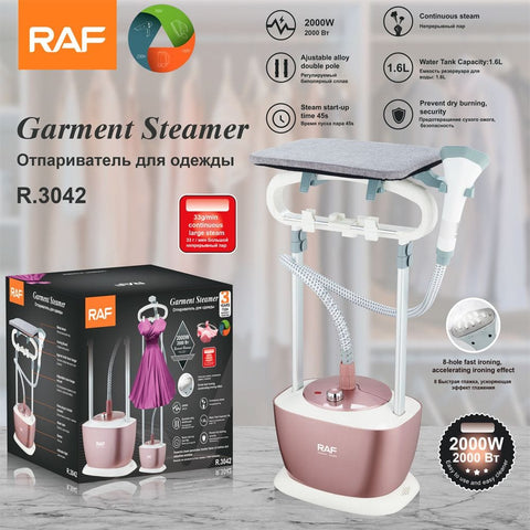Darrahopens Appliances > Washers, Dryers & Irons > Irons & Ironing Systems Versatile Standing Garment Steamer with Adjustable Double Poles and Detachable Ironing Board for Wrinkle Removal on Clothes, Suits, Dresses, and Fabrics in Home Daily Use (RoseGold) In Australia - Darrahopens