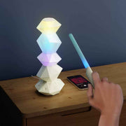 Magic Crystal Sound Lamp with RGB Music Rhythm, Bluetooth Speaker & Remote Control Wand – Ambient Night Light for Gaming Desk, Bedroom, and Home Décor (White) In Australia - Darrahopens