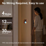 Adorable Cartoon Bear Magnetic Motion Sensor Night Light – Rechargeable LED Wall Lamp with Warm and Rainbow Glow, Cordless Stick-On Lighting for Bedroom, Hallway, Staircase, and Kitchen (Silver, 3PCS) In Australia - Darrahopens