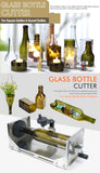 Multifunctional Glass Bottle Cutter with Hand Crank Wheel, Adjustable Stainless Steel Cutting Tool for DIY Crafting, Horizontal and Vertical Cutting of Round and Square Bottles up to 325mm, Ideal for Home Decor Projects (Silver)