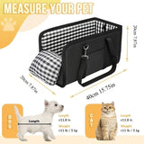 Portable Pet Car Seat for Small Dogs & Cats, Foldable Center Console Pet Bed with Safety Tether, Anti-Slip Bottom, and Removable Cushion for Safe and Comfortable Travel in SUVs, Sedans, and Vans (Beige)