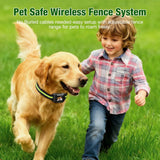 Wireless Dog Fence & Training System with 2.4GHz Remote Control, Adjustable Static Stimulation, Vibration and Beep Modes for 3 Pets, Waterproof Collar Receiver for Outdoor Yard Containment and Obedience Training (Black)