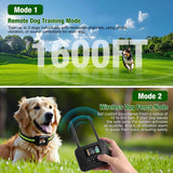 Wireless Dog Fence & Training System with 2.4GHz Remote Control, Adjustable Static Stimulation, Vibration and Beep Modes for 3 Pets, Waterproof Collar Receiver for Outdoor Yard Containment and Obedience Training (Black)