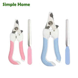 Professional Pet Nail Clipper Set with Safety Guard, Designed for Easy and Stress-Free Claw Trimming at Home, Suitable for Cats and Dogs of All Sizes (L, Pink)