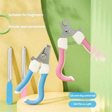 Professional Pet Nail Clipper Set with Safety Guard, Designed for Easy and Stress-Free Claw Trimming at Home, Suitable for Cats and Dogs of All Sizes (L, Pink)