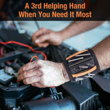 Magnetic Tool Wristband with 15 Strong Magnets and Storage Pocket – Hands-Free Screw, Nut, and Bit Holder for Home Improvement, Carpentry, Auto Repair, and DIY Projects, Adjustable Oxford Fabric Strap (Orange, 2PCS) In Australia - Darrahopens