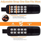 Magnetic Tool Wristband with 15 Strong Magnets and Storage Pocket – Hands-Free Screw, Nut, and Bit Holder for Home Improvement, Carpentry, Auto Repair, and DIY Projects, Adjustable Oxford Fabric Strap (Orange, 2PCS) In Australia - Darrahopens