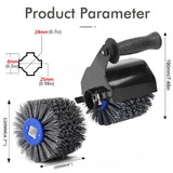 Nylon Abrasive Wire Drum Polishing Wheel for Portable Belt Sander and Angle Grinder, Rotary Brush for Wood Sanding, Metal Drawing, Rust Removal, Deburring and Surface Finishing (M14 Kit with 2 Wire Drawing Wheels)