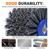 Nylon Abrasive Wire Drum Polishing Wheel for Portable Belt Sander and Angle Grinder, Rotary Brush for Wood Sanding, Metal Drawing, Rust Removal, Deburring and Surface Finishing (M14 Kit with 2 Wire Drawing Wheels)