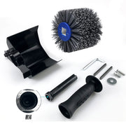 Nylon Abrasive Wire Drum Polishing Wheel for Portable Belt Sander and Angle Grinder, Rotary Brush for Wood Sanding, Metal Drawing, Rust Removal, Deburring and Surface Finishing (M14 Kit with 2 Wire Drawing Wheels)