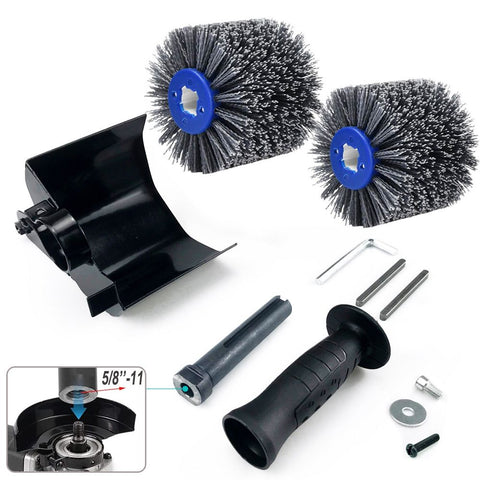 Nylon Abrasive Wire Drum Polishing Wheel for Portable Belt Sander and Angle Grinder, Rotary Brush for Wood Sanding, Metal Drawing, Rust Removal, Deburring and Surface Finishing (UNC Thread (2 Wheels)) In Australia - Darrahopens