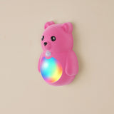 Cartoon Bear Motion Sensor Night Light, Rechargeable Magnetic Wall Lamp with Soft Plush Surface, Warm White and Rainbow Gradient Glow, Adorable Bear Shape for Nursery, Hallway, Stairs, Bedroom and Kitchen (2PCS, Brown)