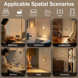 Cartoon Bear Motion Sensor Night Light, Rechargeable Magnetic Wall Lamp with Soft Plush Surface, Warm White and Rainbow Gradient Glow, Adorable Bear Shape for Nursery, Hallway, Stairs, Bedroom and Kitchen (3PCS, Brown)