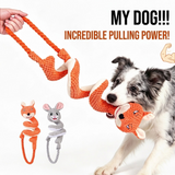 Spiral Plush Tug Toy for Large Dogs with Crinkle Sound and Durable Cotton Rope, Fox & Rabbit Designs – Perfect for Tug-of-War, Fetch, and Chewing Fun Indoors and Outdoors (Fox) In Australia - Darrahopens